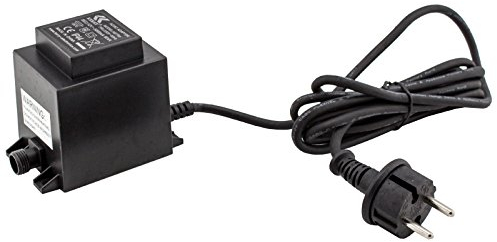 KERRY ELECTRONICS 12V Trafo 60VA/W, AC/AC Wechselstrom, für den Außenbereich IP44 u.a. für LED-Beleuchtung und., Schwarz
