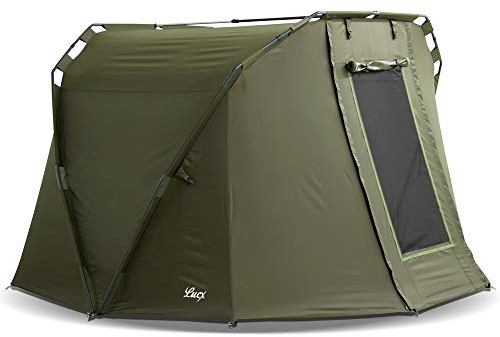 Lucx Caracal Bivvy Angelzelt für 1-2 Mann - wasserdichtes Karpfenzelt mit herausnehmbarer Bodenplane & 10.000 mm Wassersäule