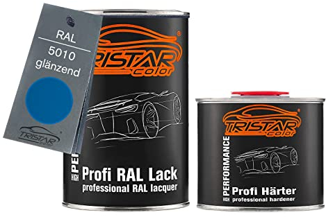 TRISTARcolor RAL 5010 Enzianblau glänzend 2K Autolack 1,5 Liter / 1500 ml Dose inkl. Härter