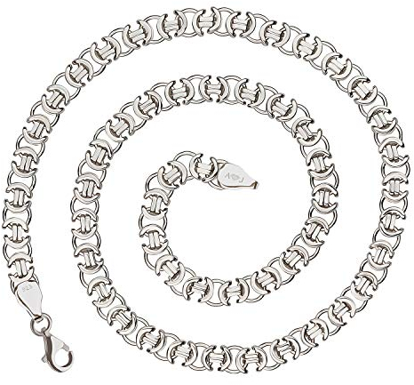 925 Silberkette: Königskette flach Silber 7mm 60cm - KKFLRH-70-60