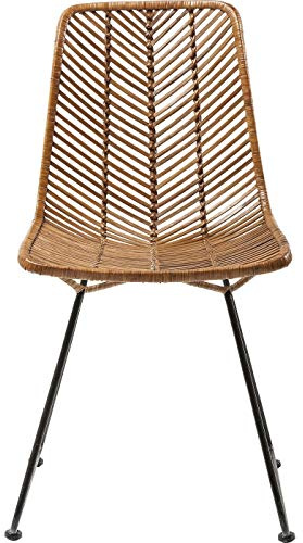 Kare Design Stuhl Ko Lanta Natur, leicht, Rattan Design, Esszimmerstuhl, hellbraun, 86x45x55cm
