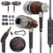Symphonized Wired Ear buds with Microphone — 90% Noise Cancelling In Ear Headphones Wired, Ear Buds Wired, Earbuds for Computer, Android & PC — Corded Earbuds, Plug In Earphones with Mic (3.5mm Jack)