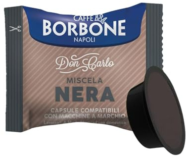 Caffé Borbone - Miscela Nera - Lot de 300 capsules de café compatibles avec les machines à café A Modo Mio - Noir intense