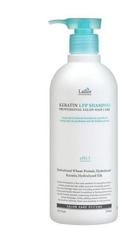 LA'DOR Keratin LPP Haarshampoo, 530 ml, pH-reduziert, reinigt, weich, nährt Feuchtigkeit, spendet trockenem Haar, beschädigtes Haar, gibt ihm ihre Vitalität, Protein, Weizen, Protein Seide