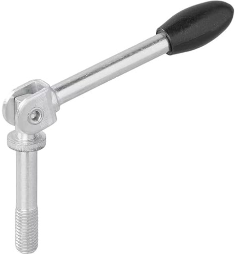 ProPlus Klemmschelle Ø 48 mm aus Gusseisen – Für Stützrad am Anhänger – Klappknebel für Schnellverriegelung – Silber