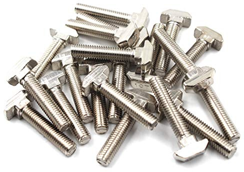 2020 T Bolt Set Schraube Verschluss Werkzeug für t-slotted Aluminium Extrusion Carbon Stahl 2020 M5x20 (30 Stück)