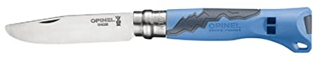 Opinel N° 07 Outdoor Junior Taschenmesser aus Glasfaserverstärkten Polyamiden und Edelstahl in der Farbe Blau mit einer Klingenlänge von 8cm, 2543689
