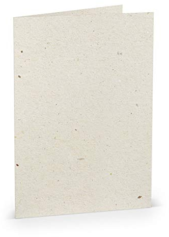 PAPERADO 75 Faltkarten DIN A5 - Terra Vanilla Creme Beige - 220 g/m² - 14,8 x 21 cm - Blanko Doppelkarten Klappkarten Einladungskarten