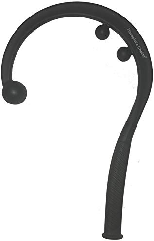 Therapist's Choice® Bastón de gancho de punto de presión, masajeador de espalda y cuello para aliviar el dolor de la fibromialgia y automasaje, 15 pulgadas de largo, tamaño perfecto para el hogar,