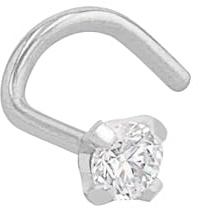 Amor Nasenpiercing 925 Sterling Silber Damen Piercingschmuck, mit Zirkonia synth., 1,4 cm, Silber, Kommt in Schmuck Geschenk Box, 9960934