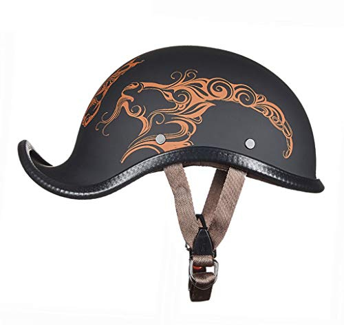 DCLINA Jet Style Open Face Motorradhelm DOT-zertifizierter Street Harley Crash Halbschalenhelm Biker Scooter Cruiser Moped Junge Erwachsene Männer & Frauen Helme (54-62cm)