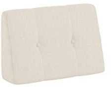 chilly pilley Palettenkissen Palettenauflage Schräg Geschnitten Gesteppt Palettenpolster Gartenkissen Garten Kissen Indoor Outdoorkissen Farben und Größen (Cremefarbig, 60x40x20/10cm)