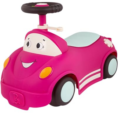 B. toys – Push CarToy – Ride – On Race Car – Walker Toy – Handle & Storage Space – Lights, Songs & Sounds – 1 Year + – Rollin' Riders