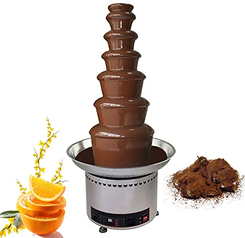 Sauce Heater for Nacho Cheese Commercial,Chocolate Fondue Fountain Machine, Large Capacity Chocolate Waterfall Hot pot Machine (7 Tier)