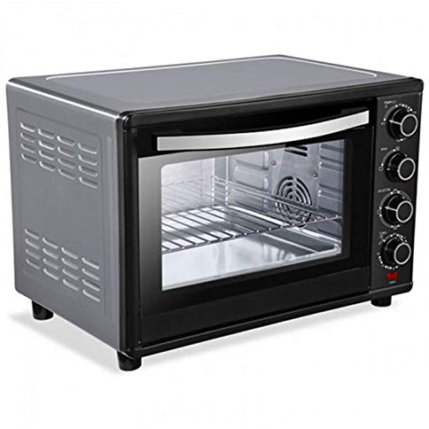 Horno Horno de microondas en Silver Tact Horno Individual eléctrico Incorporado - Horno halógeno de convección Premium de Acero Inoxidable Ideal para Asar, Hornear