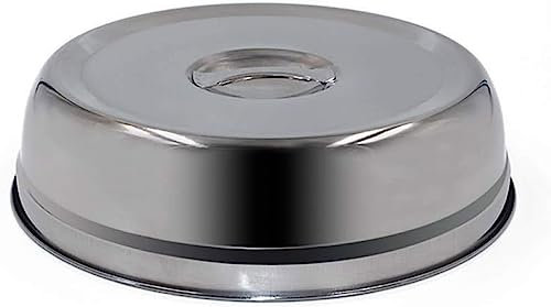 BAZAC Stainless Steel Replacement Pot Lid, High Lid Frying Pan Pot Instead of Kitchen Teppanyaki Steak Pot Lid-32 cm