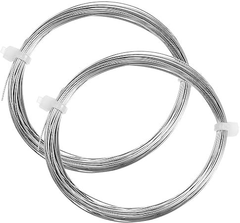 QUARKZMAN 2Stk Draht Ersatz Stahl für Draht Schnitt Hilfsmittel Edelstahl Draht Ersatz für Schlammschneider Schlamm Schnittkäse Keramik Ton 3 Meter Länge