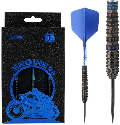 CUESOUL Engine V-Serie 18g/19g/20g/21g/22g/23g Stahlspitze,90% Wolfram-Dart-Set mit ROST T19 Carbon Flight