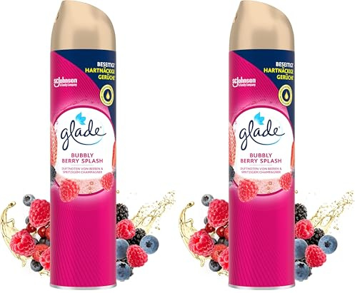 Glade (Brise) Duftspray für langanhaltende Frische in allen Räumen, Lufterfrischer Spray, Bubbly Berry Splash, 2er Pack (1x300 ml)