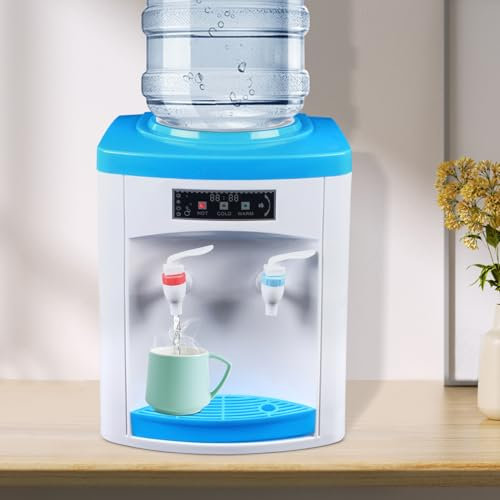 MIIWWOWO Dispensador de agua eléctrico pequeño dispensador de agua eléctrico dispensador de agua caliente y frío, dispensador de agua para oficina, dispensador de agua automático, enfriador y