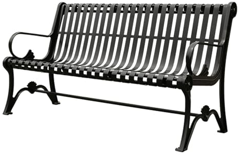 ZXDRYBHD Gartenbank für den Außenbereich, Lattenbank, mit Rückenlehne und Armlehnen, für Hof, Veranda, Park, Rasendekoration(Size:Small)