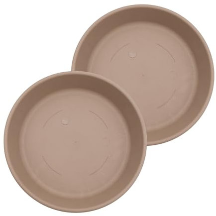 The HC Companies Blumentopfuntersetzer – Untersetzer aus Kunststoff für drinnen und draußen – Klassische Untersetzer für Pflanzen zur Wasserableitung, robust und stilvoll, rund (53,3 cm, Sandstein)