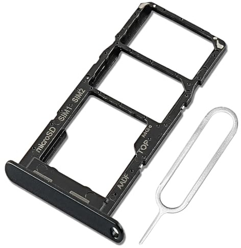 ExtKry SIM Karte Rahmen SIM Kartenfach für Samsung Galaxy A14 5G Dual SIM Tray kartenhalter Original qualität Card Tray + SIM Pin (Schwarz)