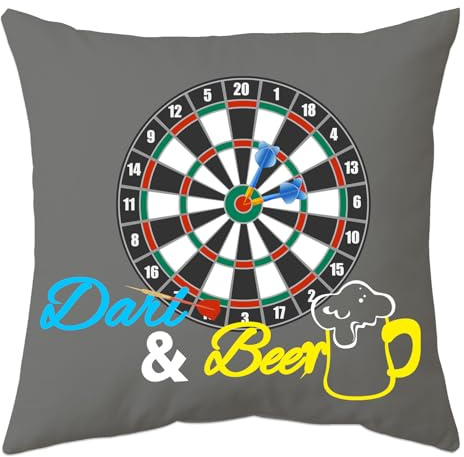 Anicy Dart Zubehör Bier Geschenke für Männer - Personalisierte Geschenk Dart Surround Kissenbezug, Originelles Geschenk für Männer zum Geburtstag, Männertag, Vatertag und Weihnachten, 45x45cm