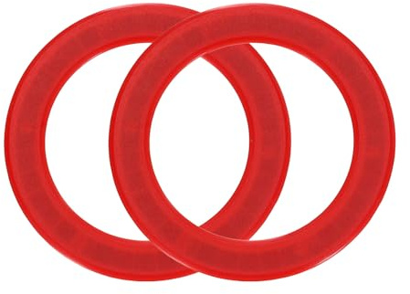 sourcing map Magnetic Adapter Ring, 2Pcs Magnetic Sticker Ring ABS Universal Magnet Wireless Charging Conversion Kit for Mobile Phone Case Wireless Charger, Red