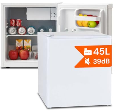 Avilia - Mini Frigo da Banco 45L con Vano Refrigerante e Porta Reversibile – Frigorifero Piccolo Compatto e Silenzioso per Ufficio, Camera o Spazi Ridotti