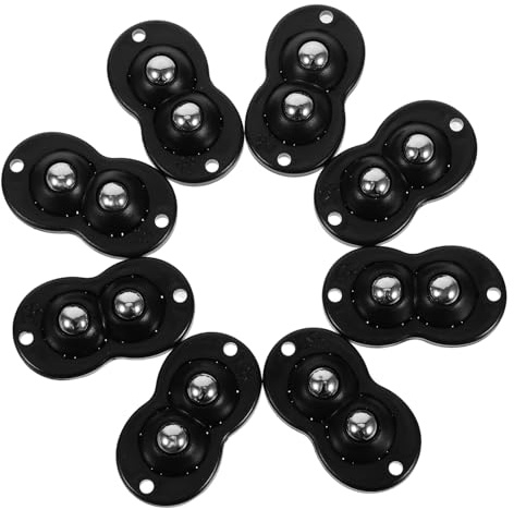 TOPPERFUN 8 Stück Selbstklebende Mini Kugelrollen Drehbare Doppelkugellager für Küchenmöbel Aufbewahrungsboxen Mülleimer Stabile Geräuscharme Möbelrollen ohne Bohren