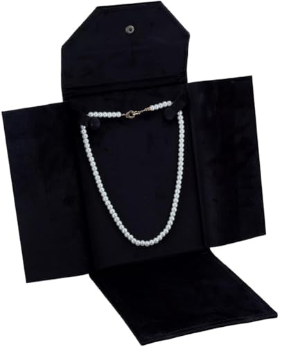 PH PandaHall Custodia organizer per collane in velluto, da viaggio, per collane, catenine, cartelle, gioielli, borse per gioielli, sacchetti regalo per gioielli, braccialetti da donna, Natale