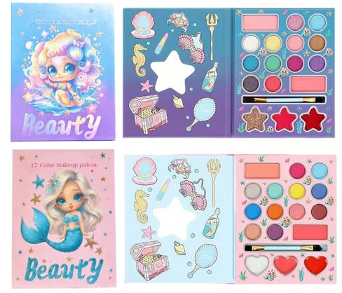 EIYVUAL Kit Trucchi Bambina, 1Pz di Trucco per Bambini, valigetta trucchi e lavabili per bambini, Kit Make-Up Principessa Fai-da-Te per Carnevale e Truccabimbi