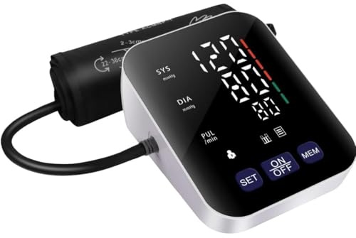 Blutdruckmessgerät Oberarm V8 Ultra,Blutdruckmessgeräte Automatisches Oberarm-Blutdruckmessgerät mit Manschette, LED-Display, Kompakt und tragbar, für den Heimgebrauch und für Reisen