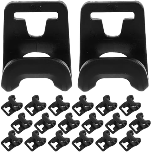 TOYZFRIENDY 20 Clip per Pali da Campeggio, Ganci in Plastica per Tende e Teloni, Accessori Leggeri per Montaggio Rapido e Fissaggio Aderente, Supporto Resistente per Attività Outdoor