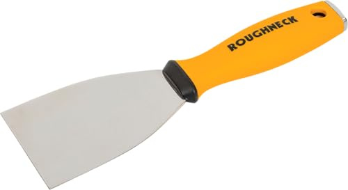Roughneck Heavy Duty Joint Knife 80mm (3) – Stainless Spring Steel Blade, Precision Hollow Ground Edge, Controlled Flex Performance, Hammer End, Soft Grip Handle for Drywall, Plaster & Finishing