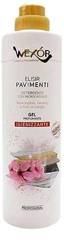 WEXOR ELISIR PAVIMENTI DETERGENTE GEL PROFUMANTE CON MICROCAPSULE ROSA INGLESE GERANIO E FIORI DI CILIEGIO 750 ML