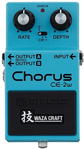 BOSS CE-2W Chorus | Premium Waza Craft Gitarren-Effektpedal mit analoger Schaltung | Originalgetreue Nachbildung der legendären CE-2 & CE-1 Chorus-Pedale | Made in Japan