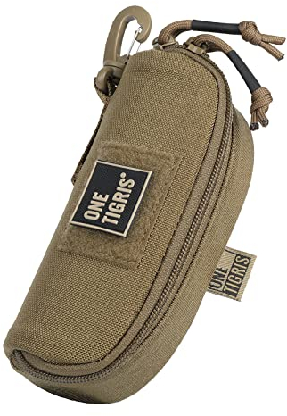 OneTigris Taktisch Brillenetui, Molle Brillentasche Wasserdicht Brillenbox für Damen Herren Radbrille Sportbrille Schutzbrillen Sonnenbrillen