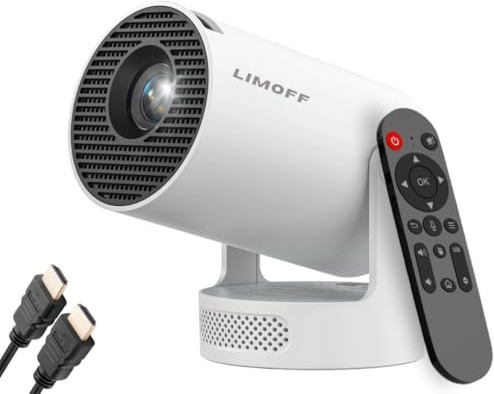 Mini-projektor 1080P Full HD-stöd och 720P infödd, bärbar med Wi-Fi 6 och Bluetooth 5.4, liten bilnyckelprojektor och 180° rotation, kompatibel med HDMI/TV-stick/laptop/USB