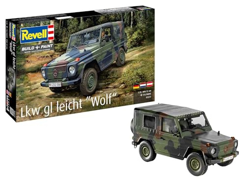 Revell 03277 lastbil gl lätt Wolf Mercedes-Benz originaltrogen modellbyggsats för avancerade, flerfärgad, 1/35