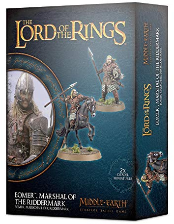 Games Workshop - Battle for Middle Earth Strategiespiel - Herr der Ringe: Eomer Marshall of The Riddermark, Schwarz
