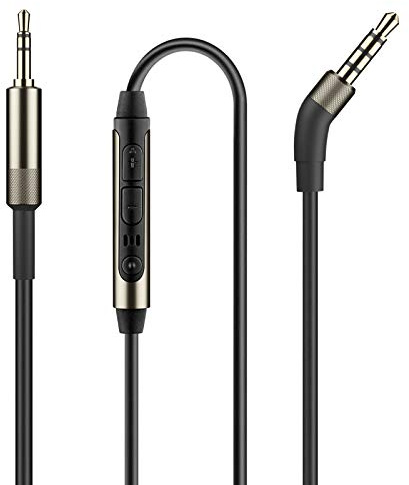 Mr Rex 2,5mm auf 3,5mm Ersatzkabel mit Mikrofon & Lautstärkeregler Kompatibel mit Bose 700 QuietComfort QC35II QC35 QC25, JBL E45BT E55BT E65BTNC & Androids; Kopfhörer Aux Kabel Klinkenkabel (1,5m)