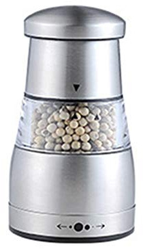 othulp Salero Pimentero Molinillo Molinillos de Sal y Pimienta De Madera de Molinillo de Pimienta Negro Molinillo de Pimienta Sal Amoladora Sal y Pimienta 12X6.5,Silver
