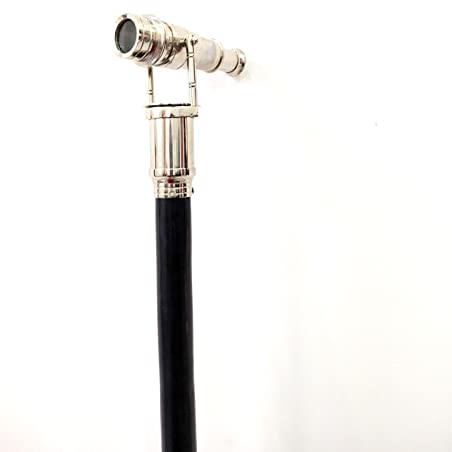 Top Nautical Spy Teleskop Steampunk - Gehstock, Messinggriff, viktorianischer Stil, handgefertigt, faltbares Geschenk 94 bis 95 cm ca.