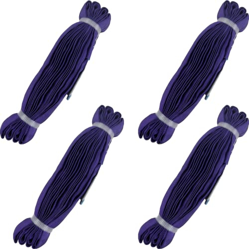 BLP3 4-Piece Purple Round Sling Set, 1 Ton, 2.5 m Usable Length, 5 m Circumference, Compatible with Various Vehicles