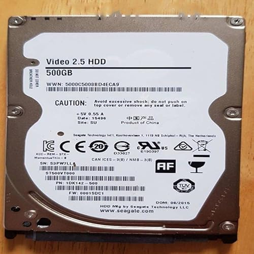 MIDTY HDD per 500 GB 2.5 SATA 6 Gb/s 16 MB 5400RPM 7MM per Disco Rigido Interno per Notebook HDD per ST500VT000
