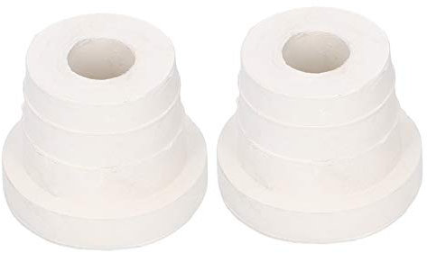 Tomotato Pool Ladder Bumper Caps, 2Pcs End Plugs Universal Fit 1.5in Swimming Pool Ladder Tubing with Rubber Protection for Inground Pools White Tubing Accessories