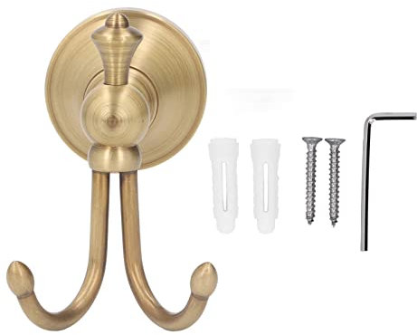 Psytfei Handtuchhaken, Kleiderbügel, Kupfer, Edelstahl, Vintage-Kleiderhaken, Robust, Türaufhänger, Schrankhaken Für Badezimmer, Küche, Schlafzimmer, Wohnzimmer