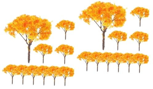 Amosfun 20 STK architektonisches Baummodell Miniaturblumenbäume Mini-Fake-Pflanzen Tischdekoration Ornament Pflanzendekor gefälschte Baumverzierung Baumschmuck Foto Kiefer